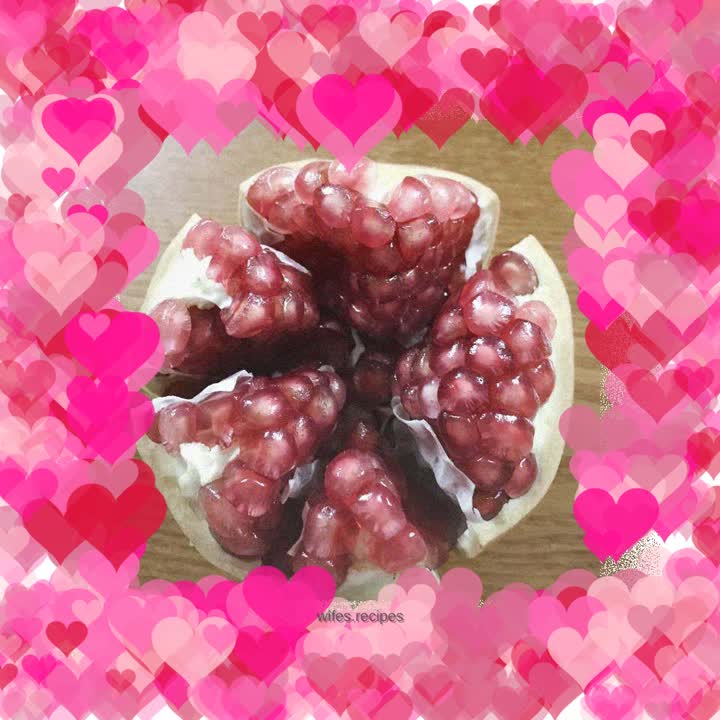 Hand peeled pomegranate