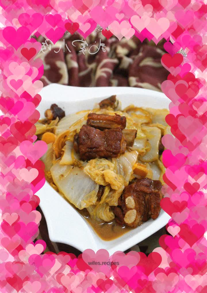 Braised pork ribs and braised cabbage