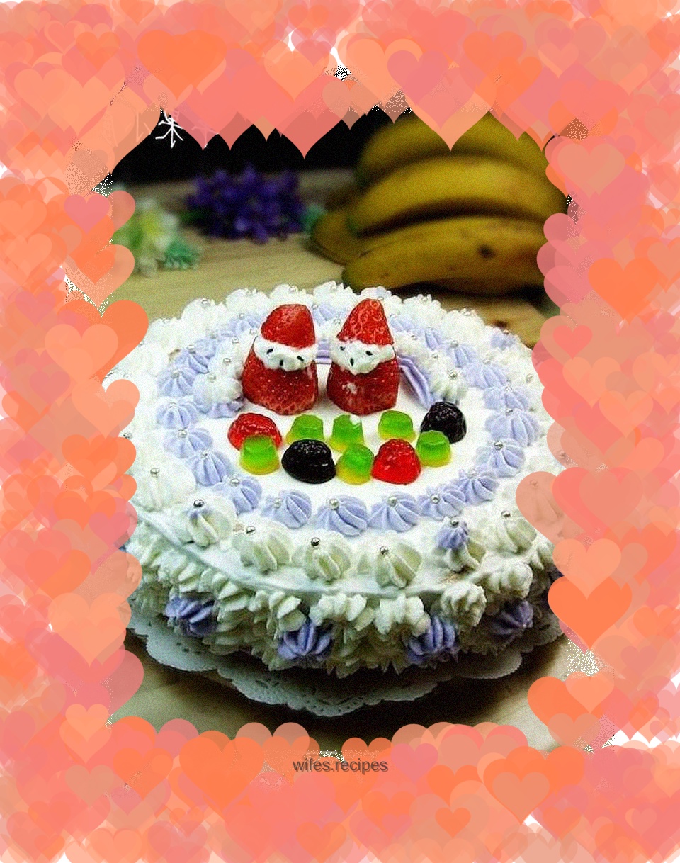 Simple decorated birthday cake