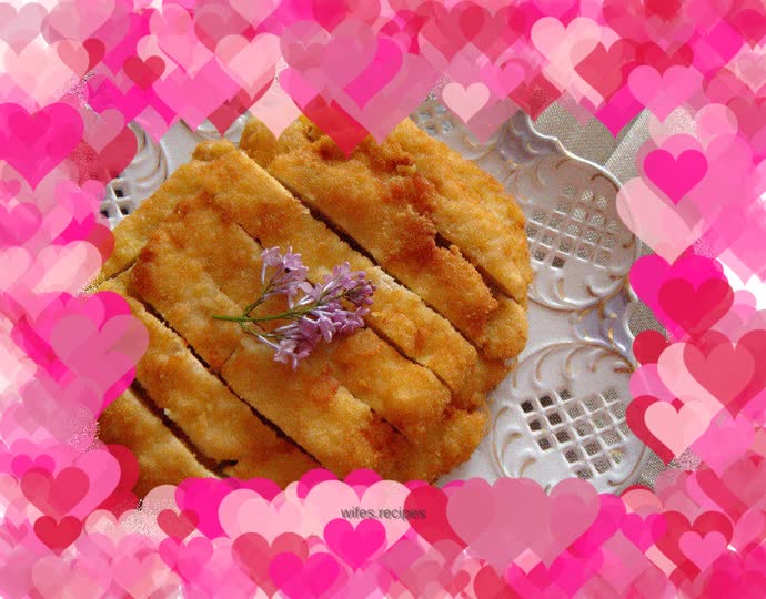 Crispy fried chicken steak