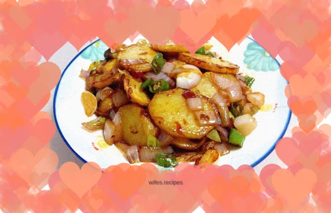 Stir-fried potato slices