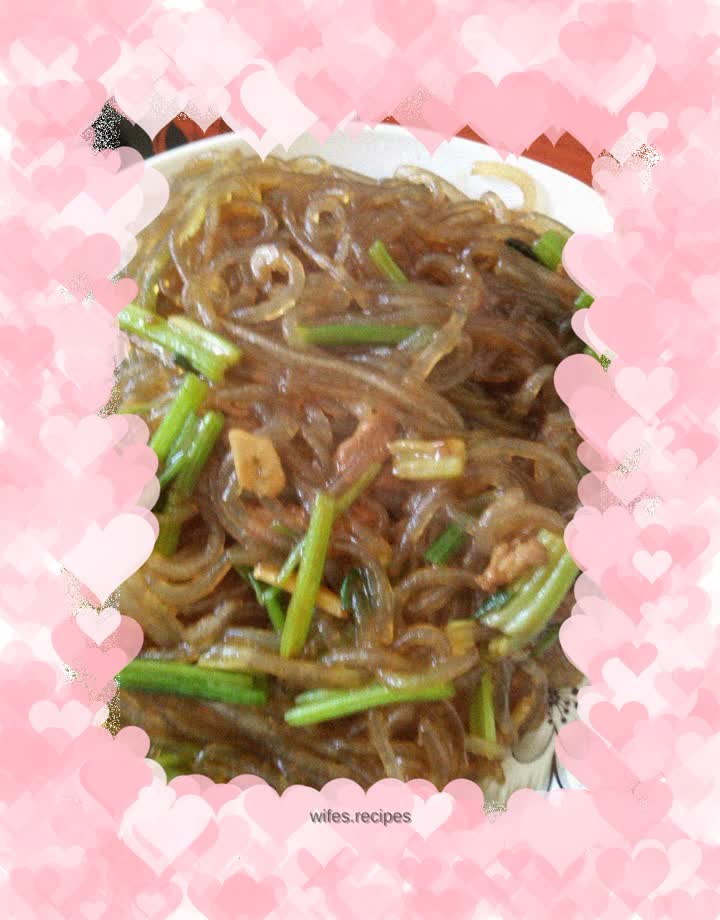 Celery fried vermicelli