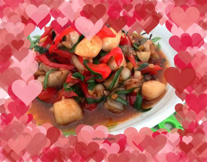 Seashell fish belly with ginger and garlic sauce