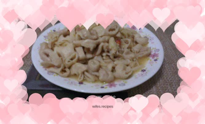 Fried large intestine with shredded ginger