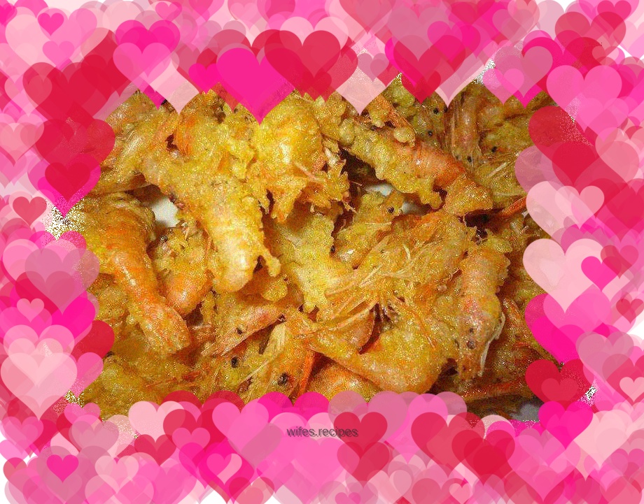 Fried river shrimp