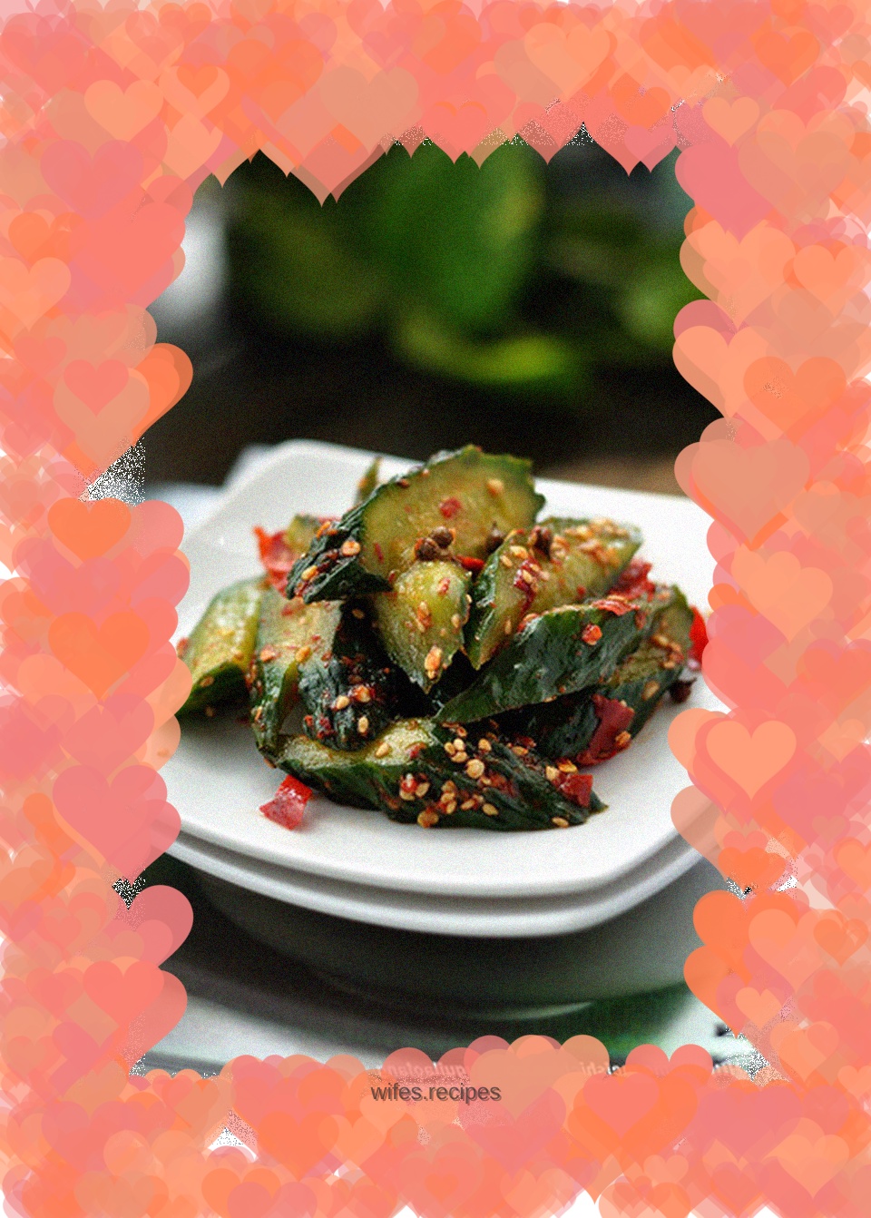 Spicy pickled cucumber