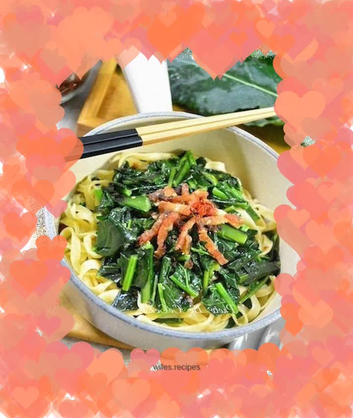 CoCoLc's private recipe - Italian Golden Noodles with Bacon, Green Cabbage [Traditional Italian Noodles] Taste Fresh