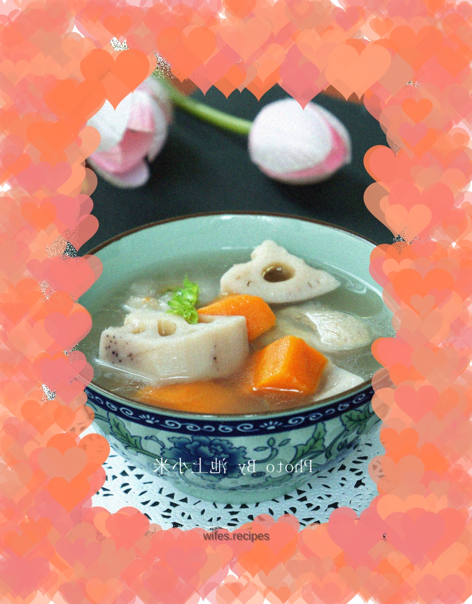 Lotus root, carrot and pork bone soup