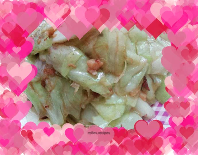 Hand-shredded cabbage