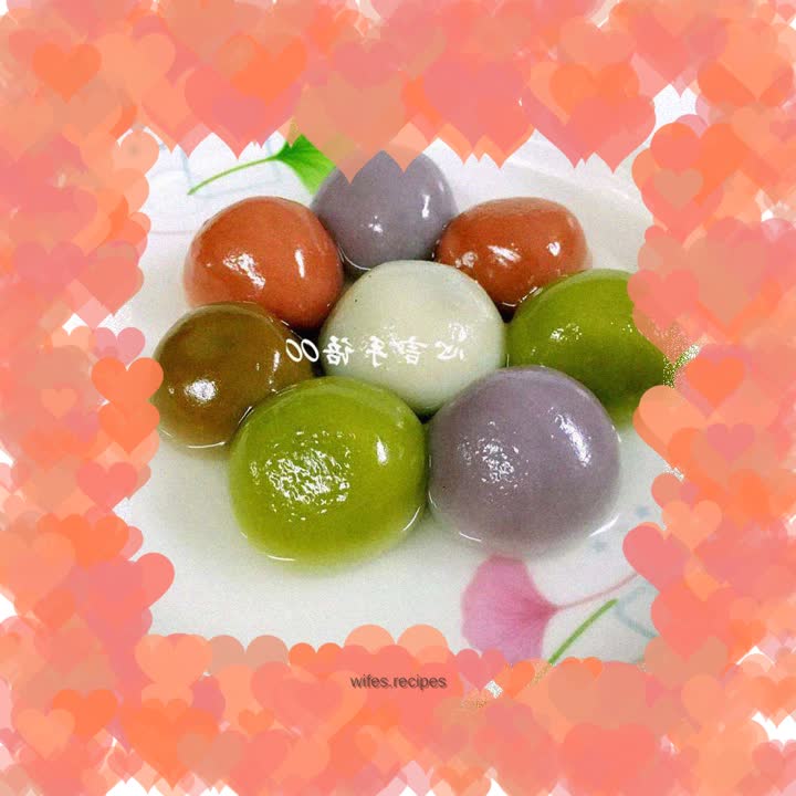 Use natural ingredients to make colorful glutinous rice balls