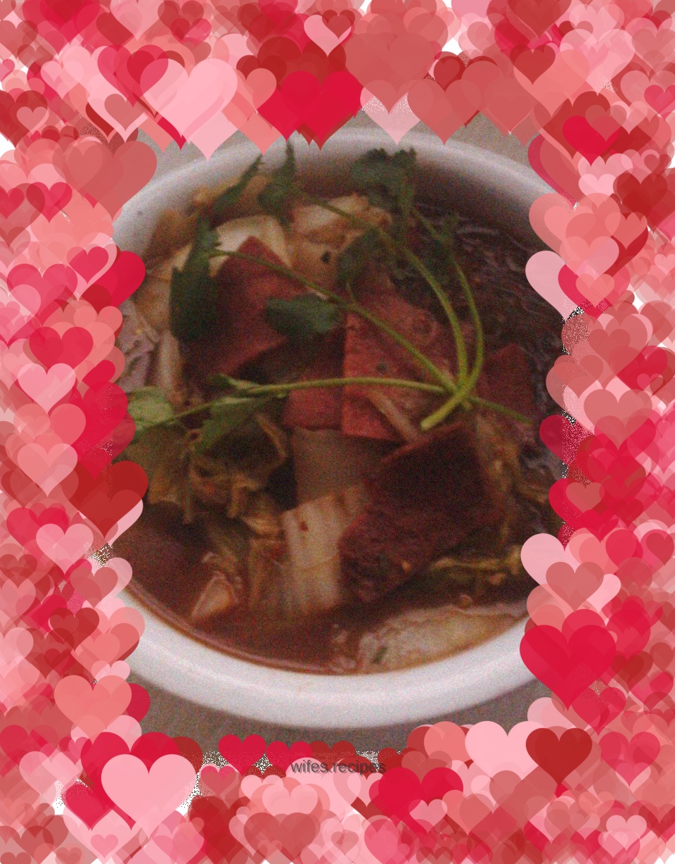 Beef and cabbage with vermicelli