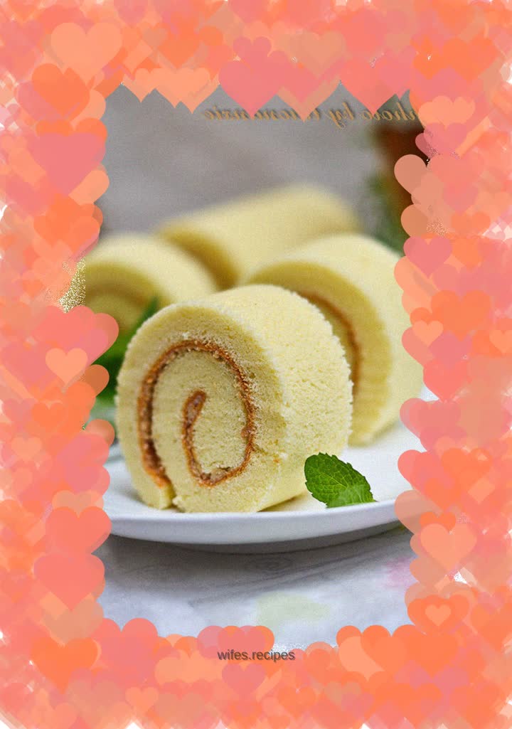 Meat floss cake roll