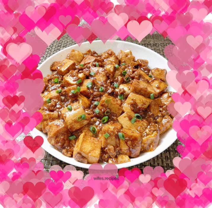 Braised tofu with minced meat