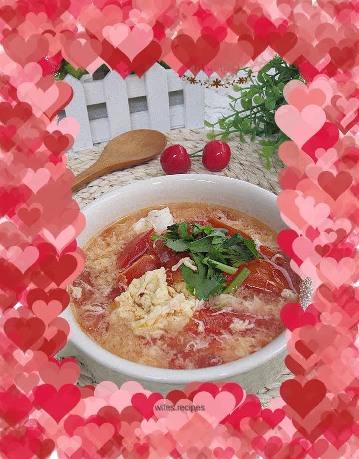 Tomato and egg drop soup