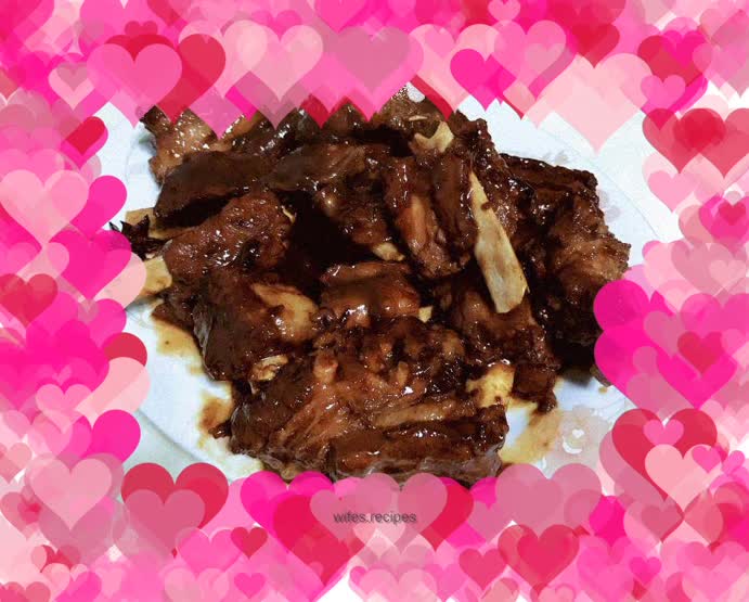 Sauce-flavored pork ribs