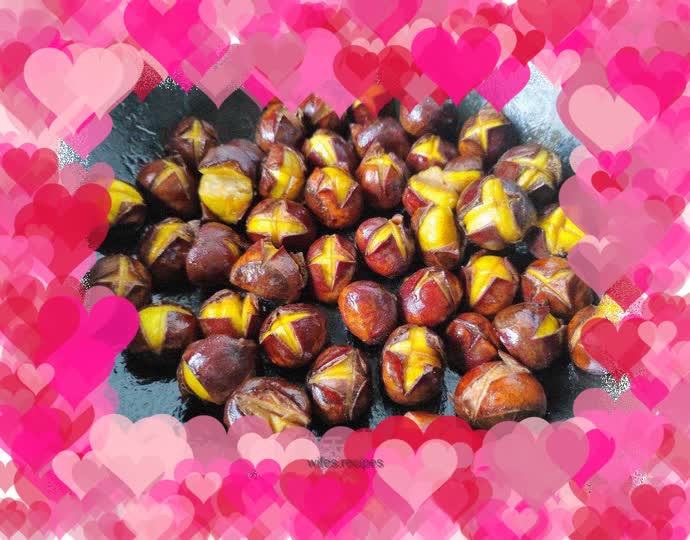 Roasted chestnuts with sugar