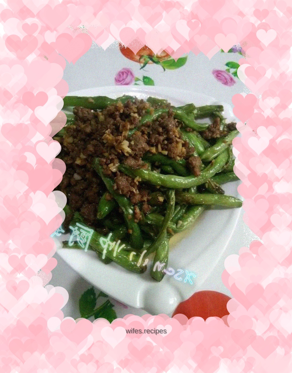 Stir-fried beans (beef)