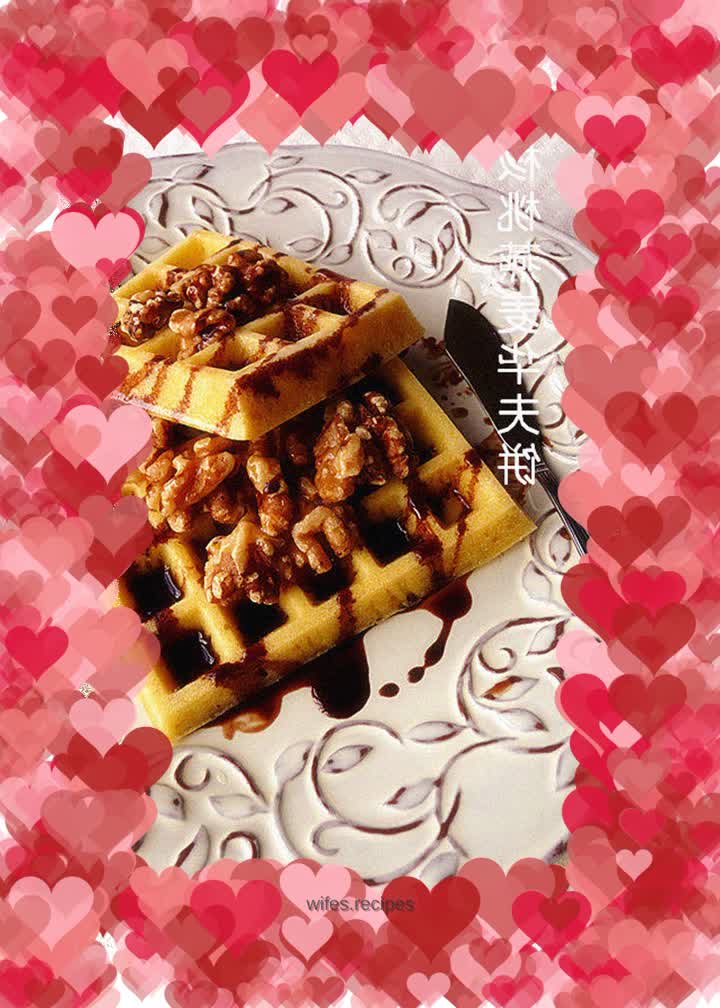 Walnut Oatmeal Waffles