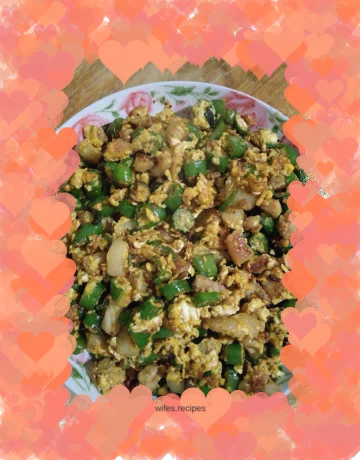 Hangzhou pepper, egg and diced meat