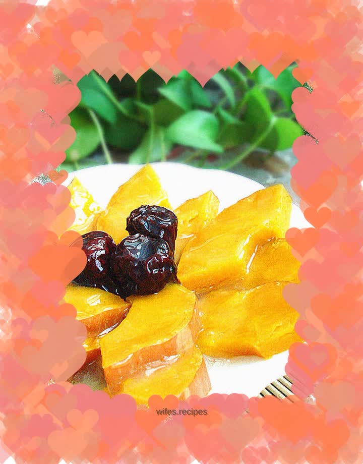 Steamed Pumpkin with Honey Sauce