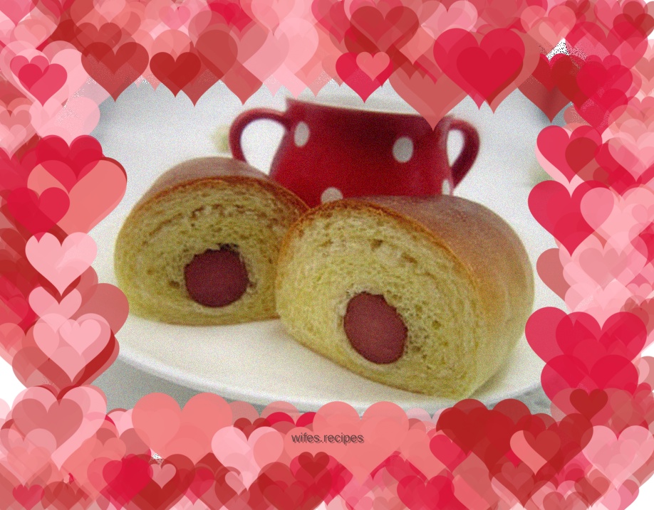 Sausage and meat floss bread