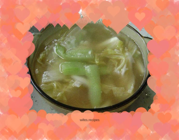 Luffa and cabbage soup