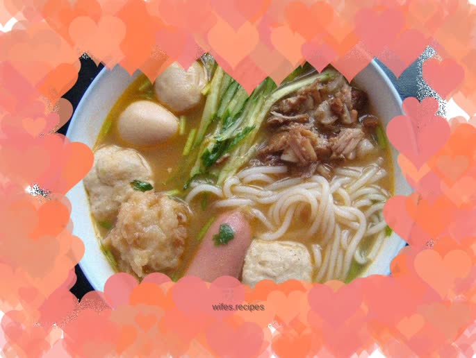 Meatball rice noodles