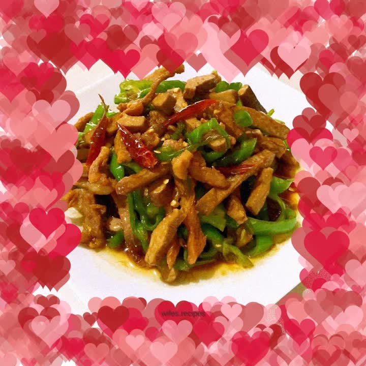 Stir-fried dried tofu with green pepper and shredded pork