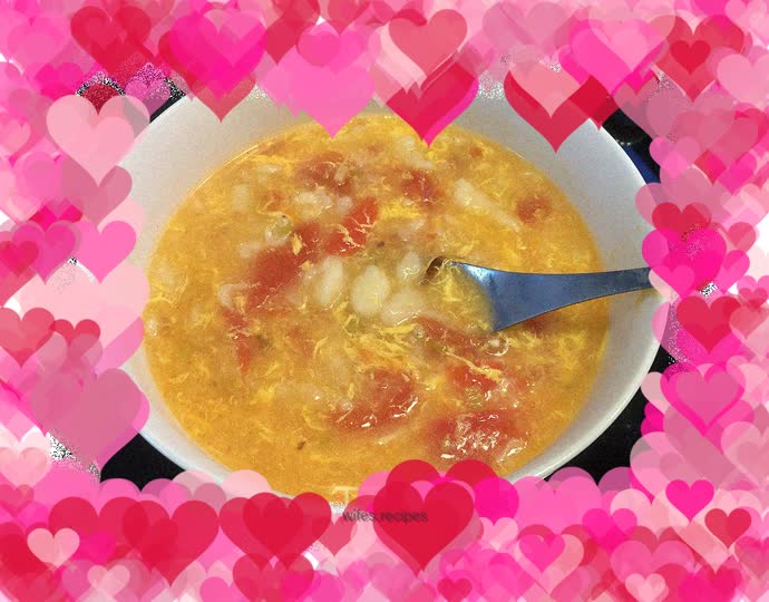 Tomato and Egg Pimple Soup