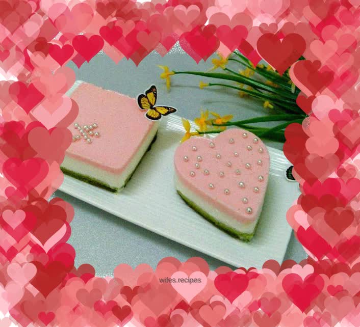 Three-color yogurt mousse