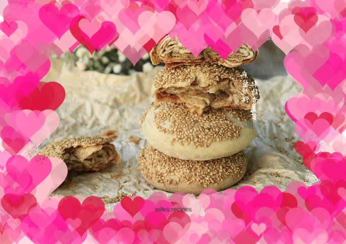 Sesame sauce pancakes