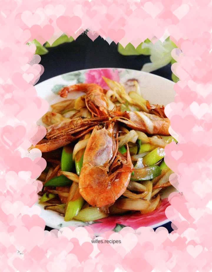 Stir-fried Arctic Shrimp with Green Onions