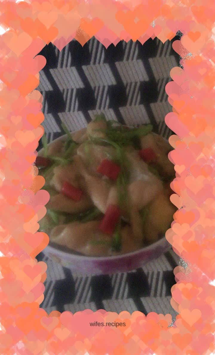 Grilled gluten with coriander