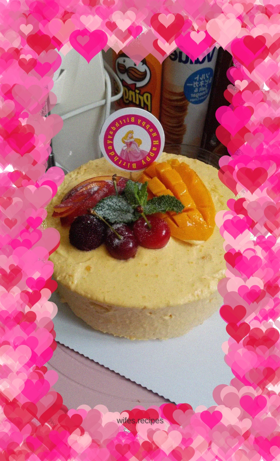 Mango mousse cake