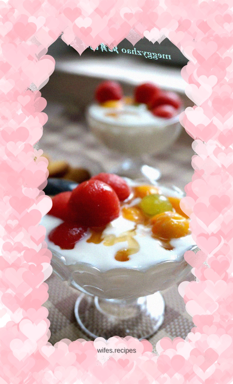 Homemade yogurt fruit cup