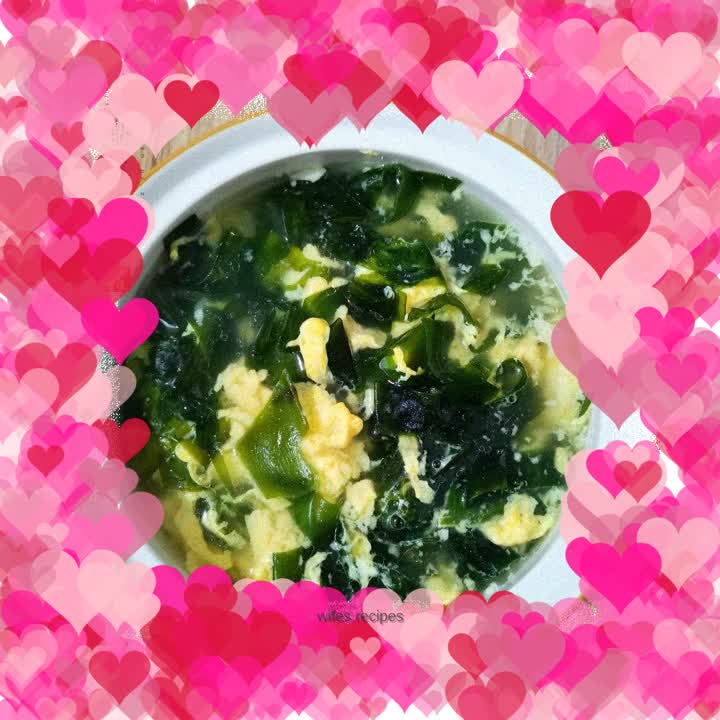 Seaweed and egg soup