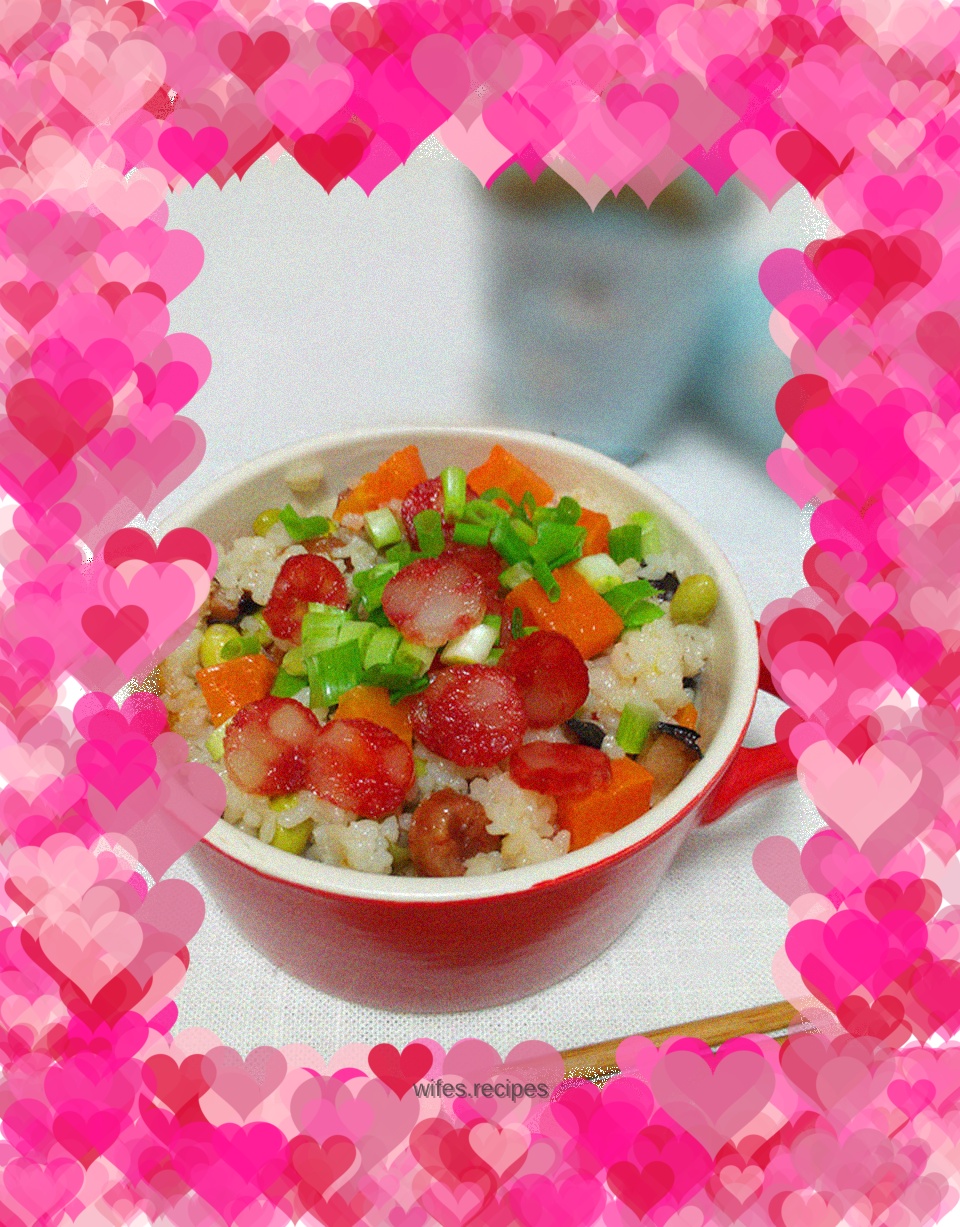 Five simple steps for lazy bacon braised rice