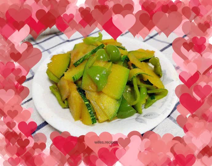 Stir-fried Pumpkin and Green Pepper