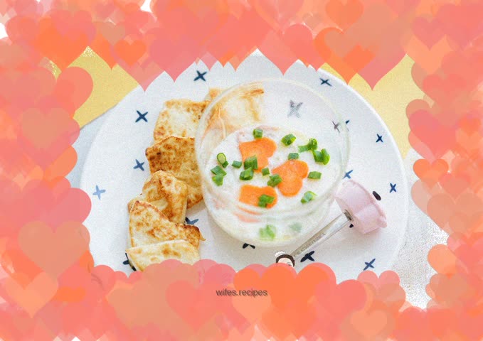 Salmon tofu steamed cake for 10 months and above