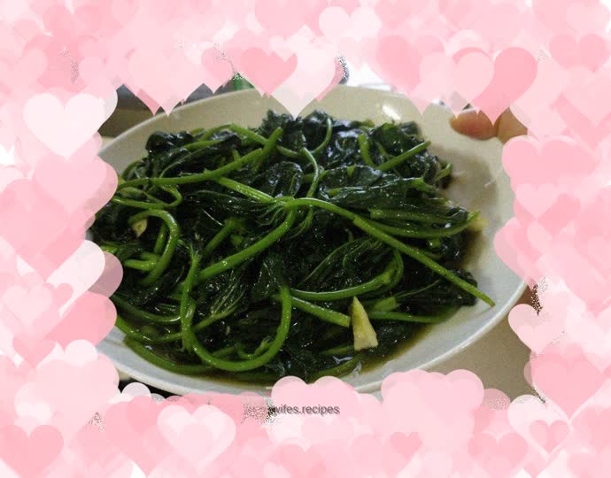 Stir-fried sweet potato leaves