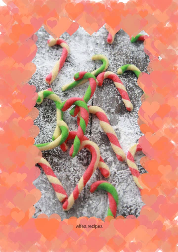 [Tomato Recipe] Christmas Cane Two-Color Cookies - A sweet gift in the snow