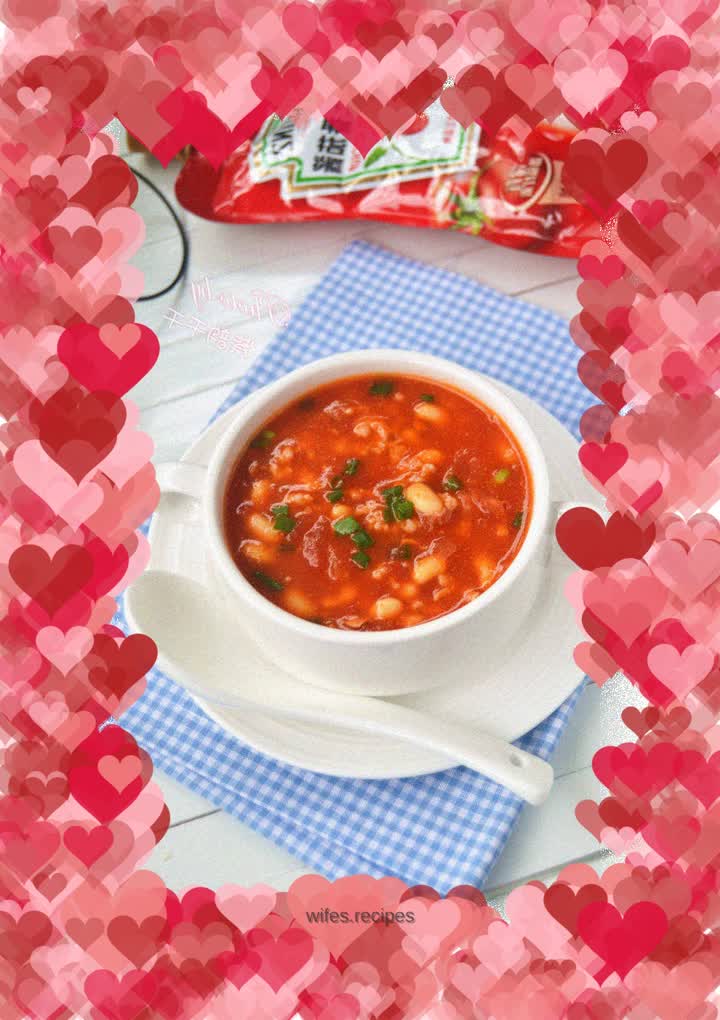 Tomato Minced Soybean Soup