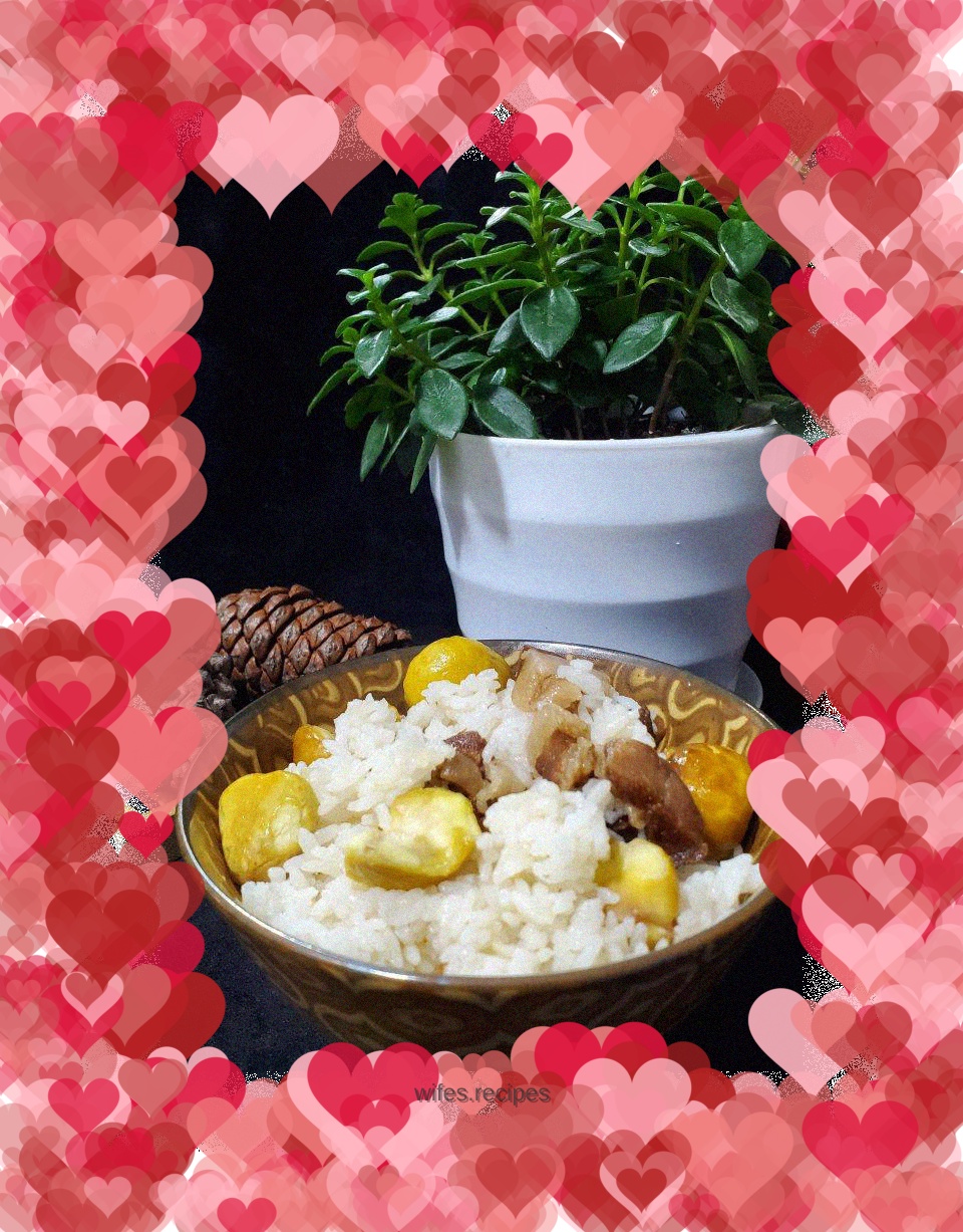 Chestnut bacon braised rice