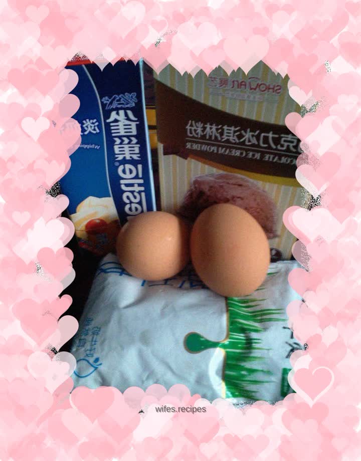 Chocolate ice cream powder