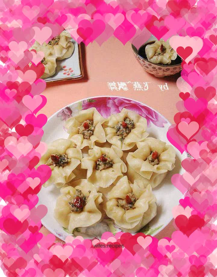 As beautiful as flowers-----[Pumpkin Rice Fragrant Pork Siomai]