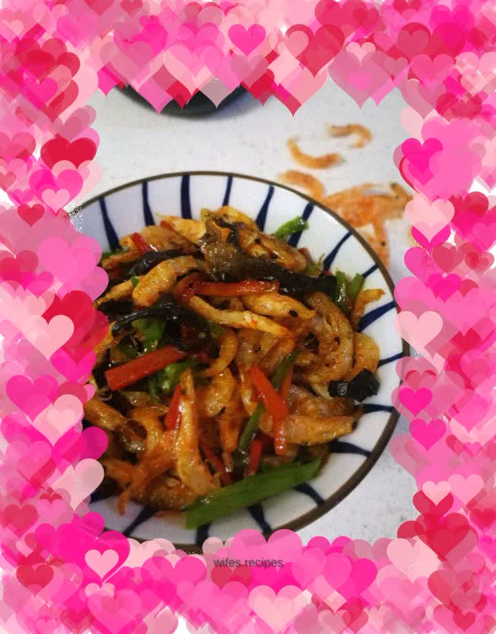 Breakfast snack-Dried fungus and small red shrimp