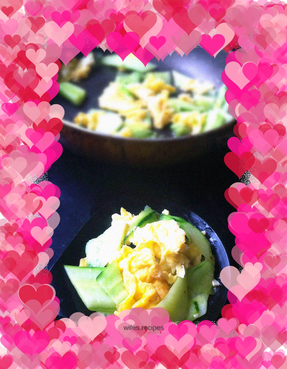 Home cooking====Cucumber scrambled eggs