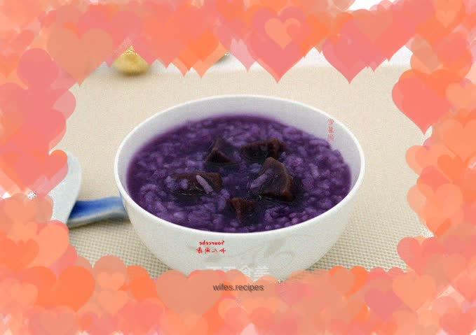 Purple sweet potato porridge