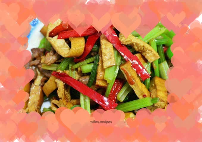 Stir-fried dried celery