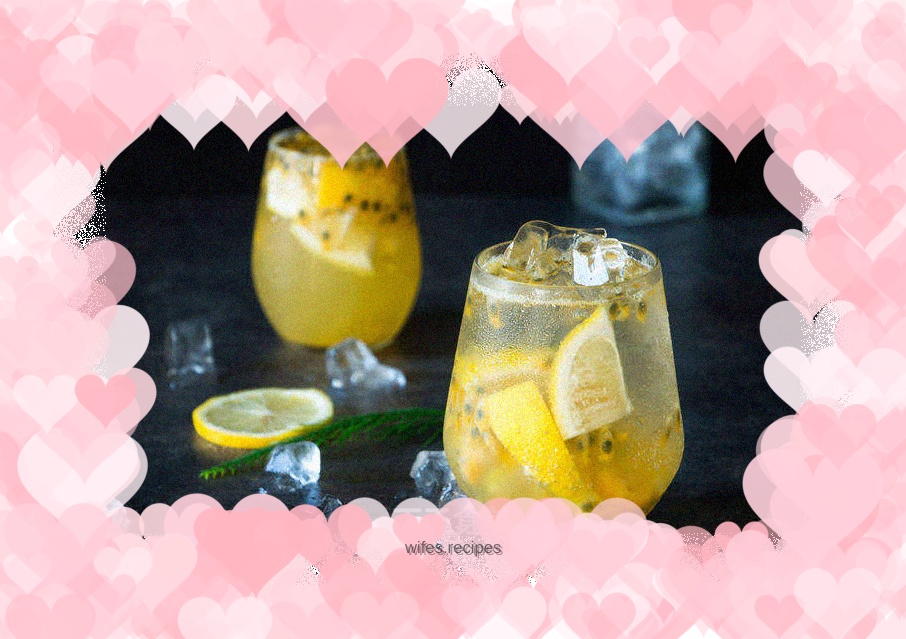 Passion fruit lemon juice that is so sour